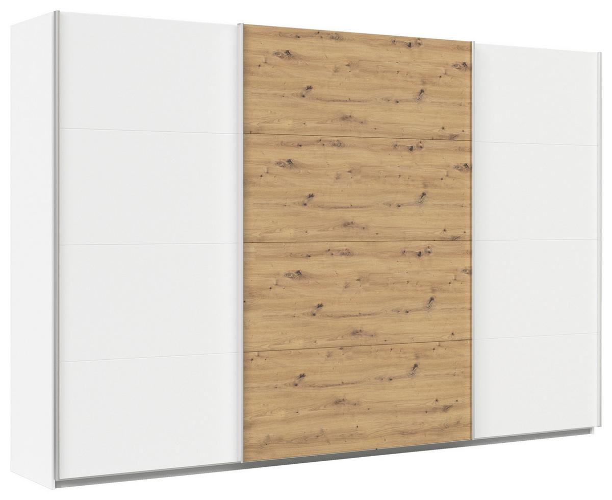 DULAP USI CULISANTE FELDKIRCH - alb/stejar Artisan, Modern, material pe bază de lemn (315/210/62cm)