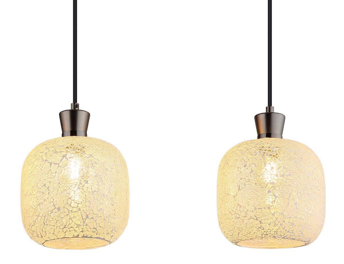 Viseća Svjetiljka Brokana - crni krom/prozirno, Design, staklo/metal (106/16/120cm) - Globo