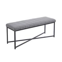 Bettbank Puerto Grau/Schwarz - Schwarz/Grau, KONVENTIONELL, Textil/Metall (118/47/38cm) - Mömax