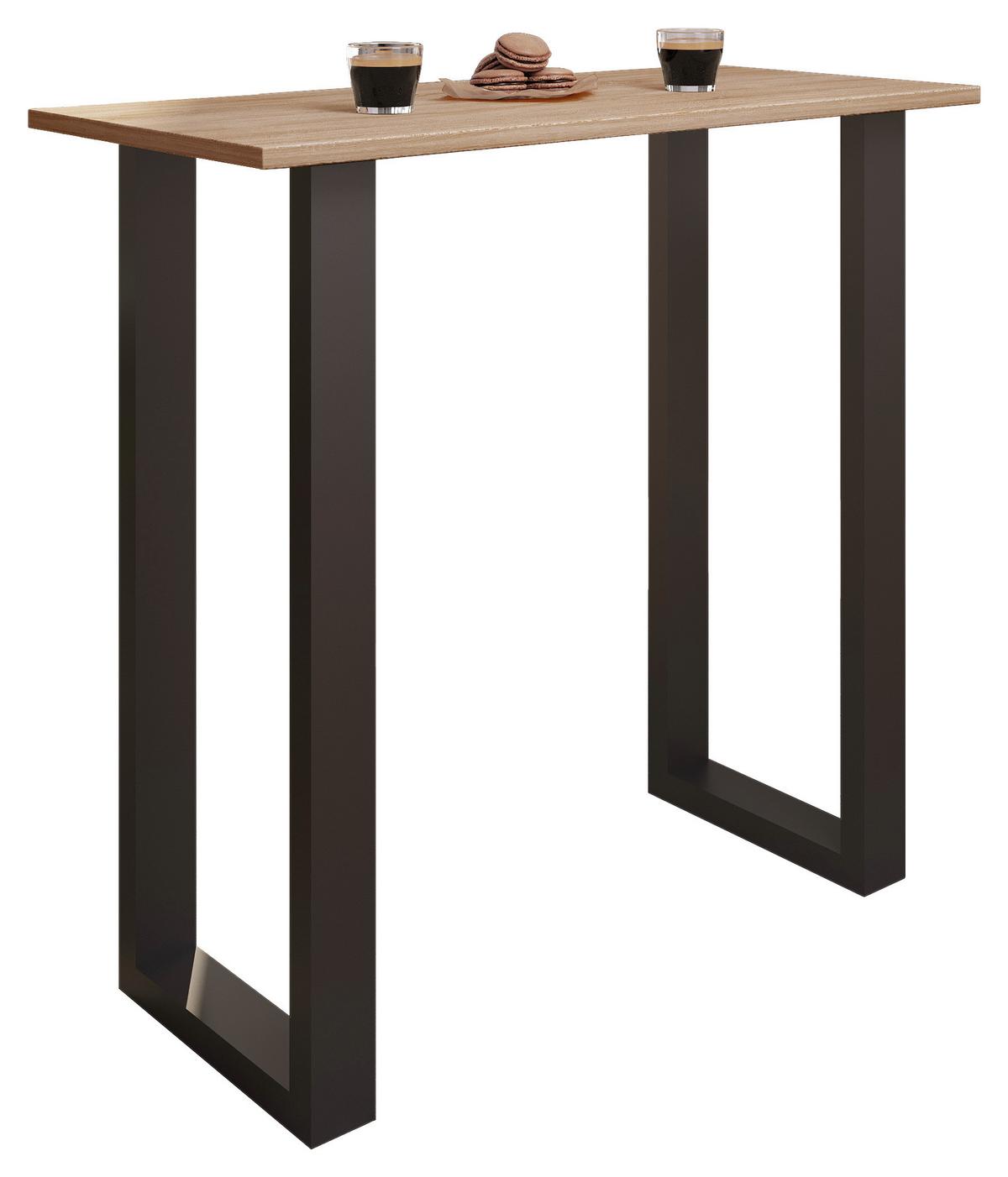 Barska Miza Xona, Barva Hrasta, Črna, 110x50cm - črna/hrast sonoma, Konvencionalno, kovina/leseni material (110/50/102cm)