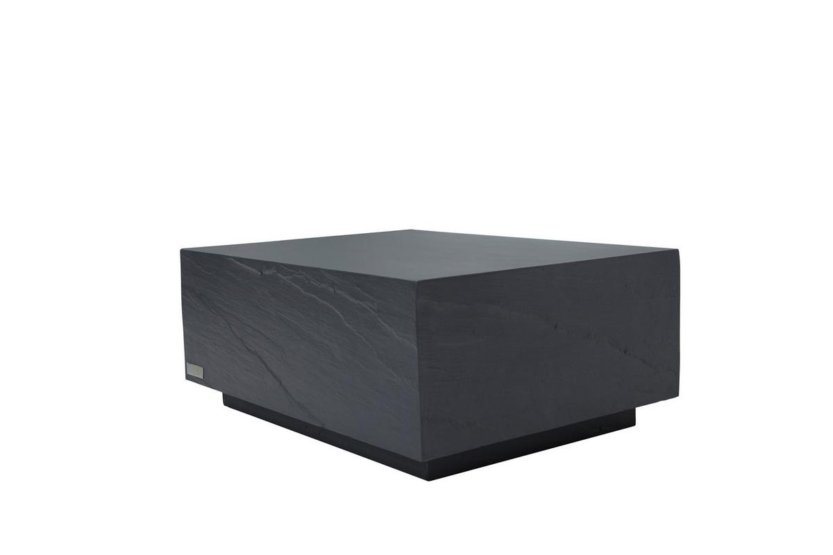 Loungetisch Colorado Faserbeton Schwarz - Schwarz, KONVENTIONELL, Stein (68/66/35,6cm) - Gardenson
