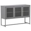 SIDEBOARD MALLA - Hellgrau, Design, Metall (120/80/40cm) - Livetastic
