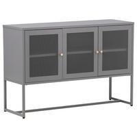SIDEBOARD MALLA - Hellgrau, Design, Metall (120/80/40cm) - Livetastic