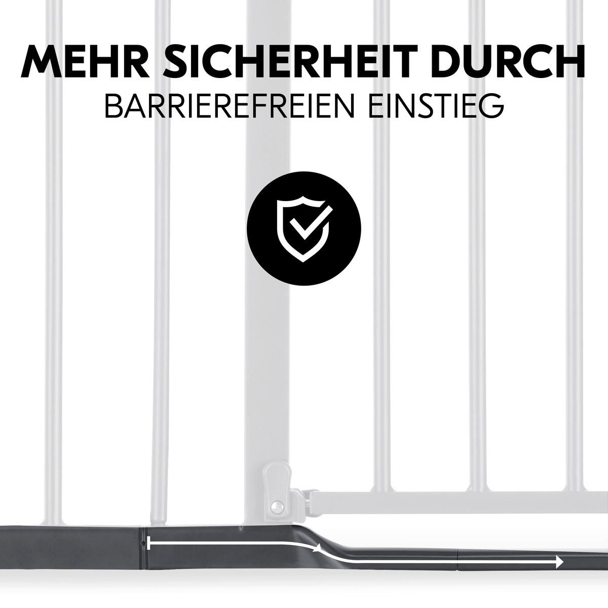 BRAMKA OCHRONNA DO DRZWI 597460 CLEAR STEP AUTOCLOSE 2 - ciemnoszary, Basics, tworzywo sztuczne/metal (96 - 101/77cm) - Hauck