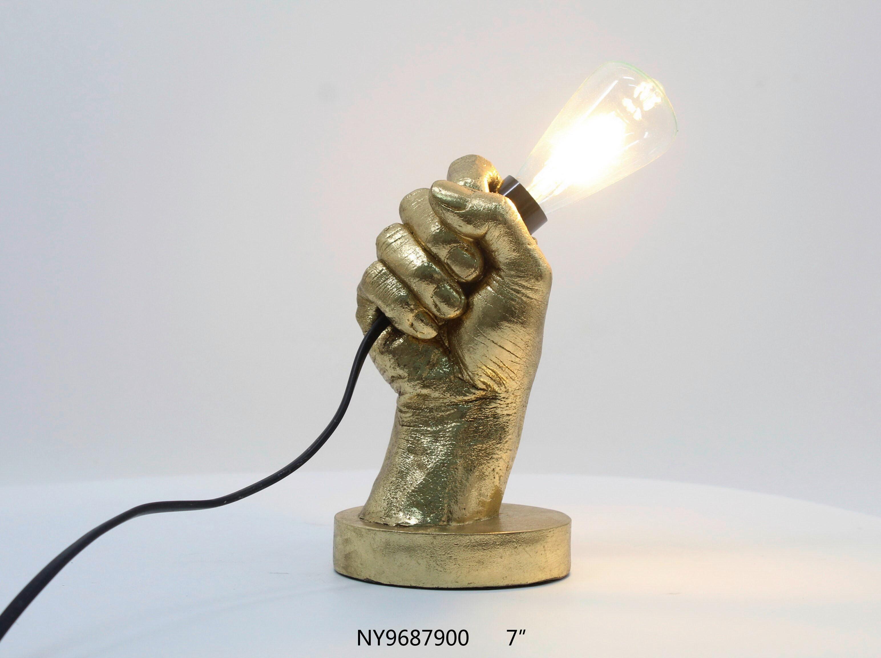 Szobor Hand - arany, Design, műanyag (11,5/9/19cm)
