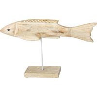 Szobor Fish - natúr színű, Trend, fa (21,5/7/36cm)