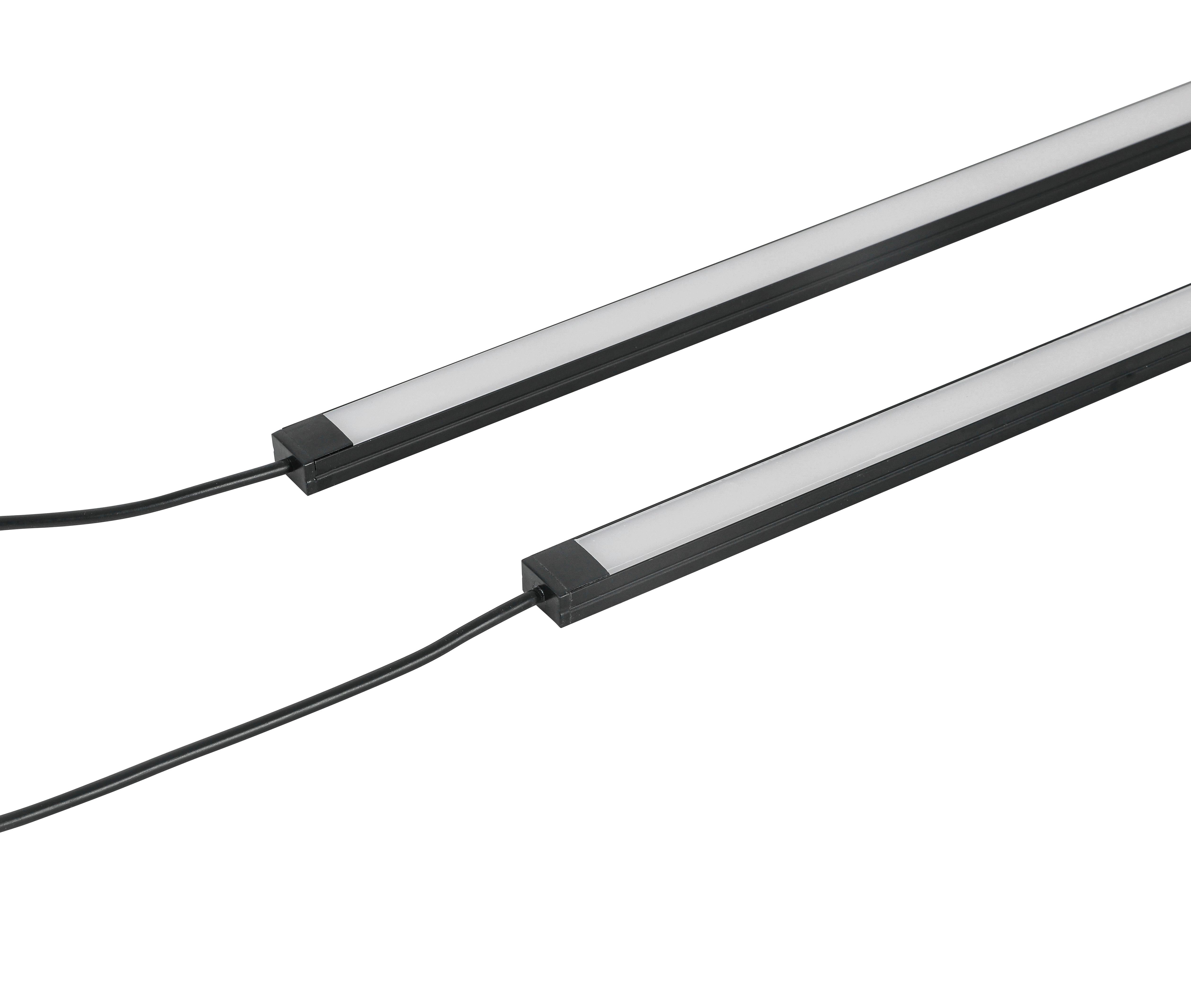 LED-LJUSBOX NUMIK - svart, Modern, plast (50/75/1,3/0,7cm) - Mömax