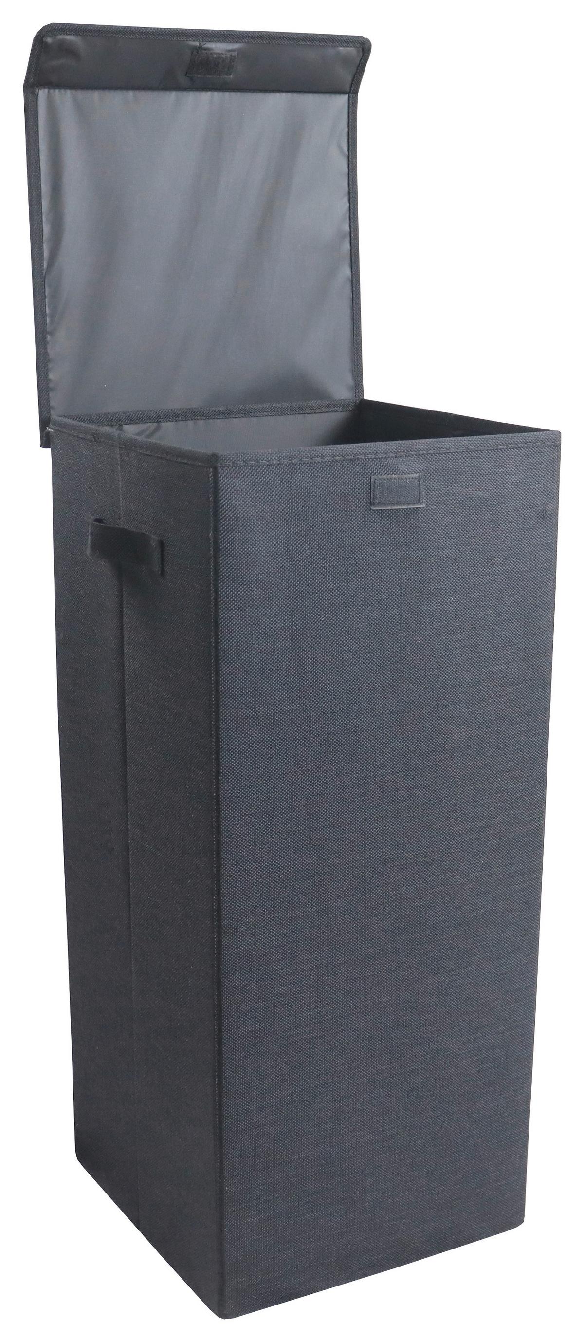 Wäschekorb Dreso L ca. 30x70x30 cm Anthrazit - Anthrazit, MODERN, Textil (30/70/30cm) - MID.YOU