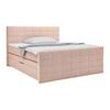 Boxspring Krevet Damon - ružičasta/crna, Konvencionalno, tekstil/plastika (160/200cm) - Modern Living
