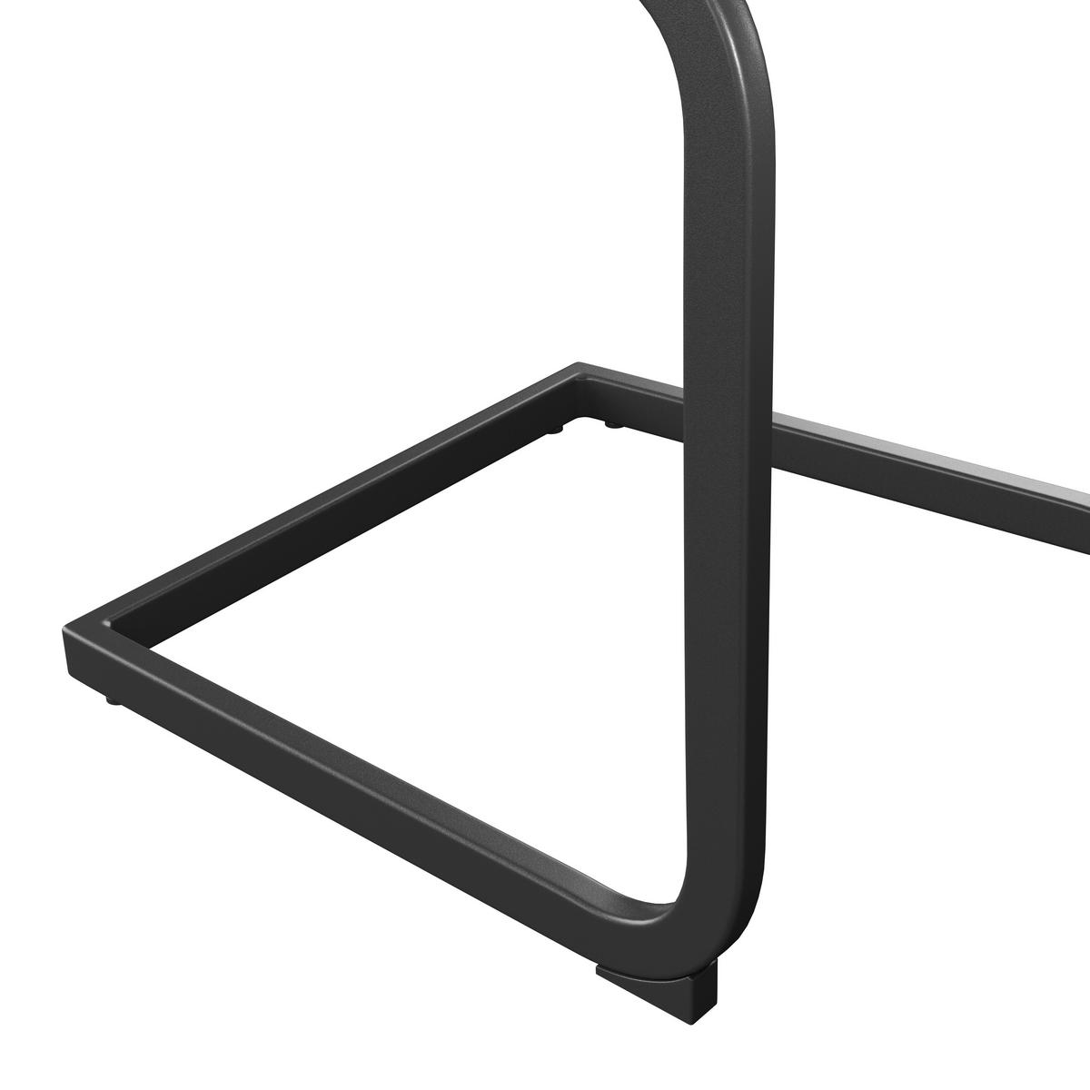Nihajni Stol Milos, Siva - siva/črna, Moderno, kovina/tekstil (45/93/61cm)