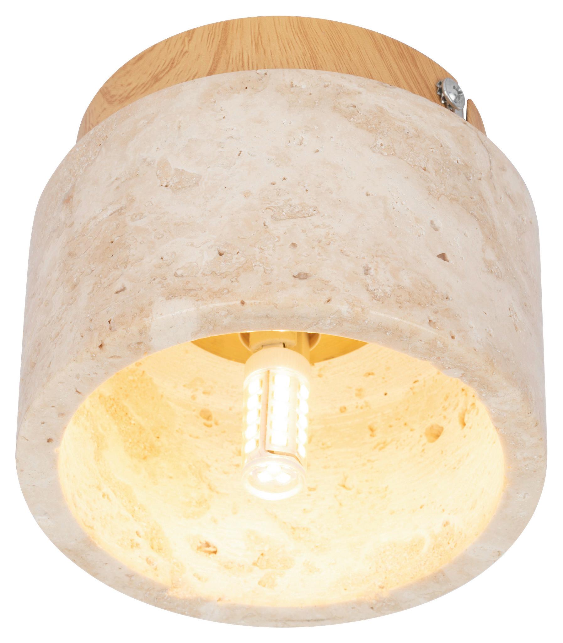 LAMPA SUFITOWA KARLI - beżowy, Design, kamień/metal (12/10cm) - Collet's Monde