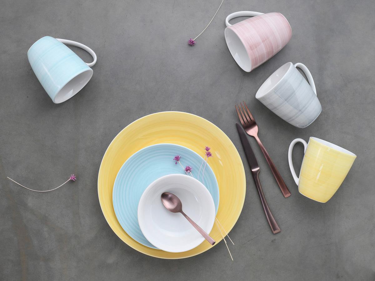 Kombinirani Servis Pastello Bunt, 16-Delni - večbarvno, keramika - Creatable