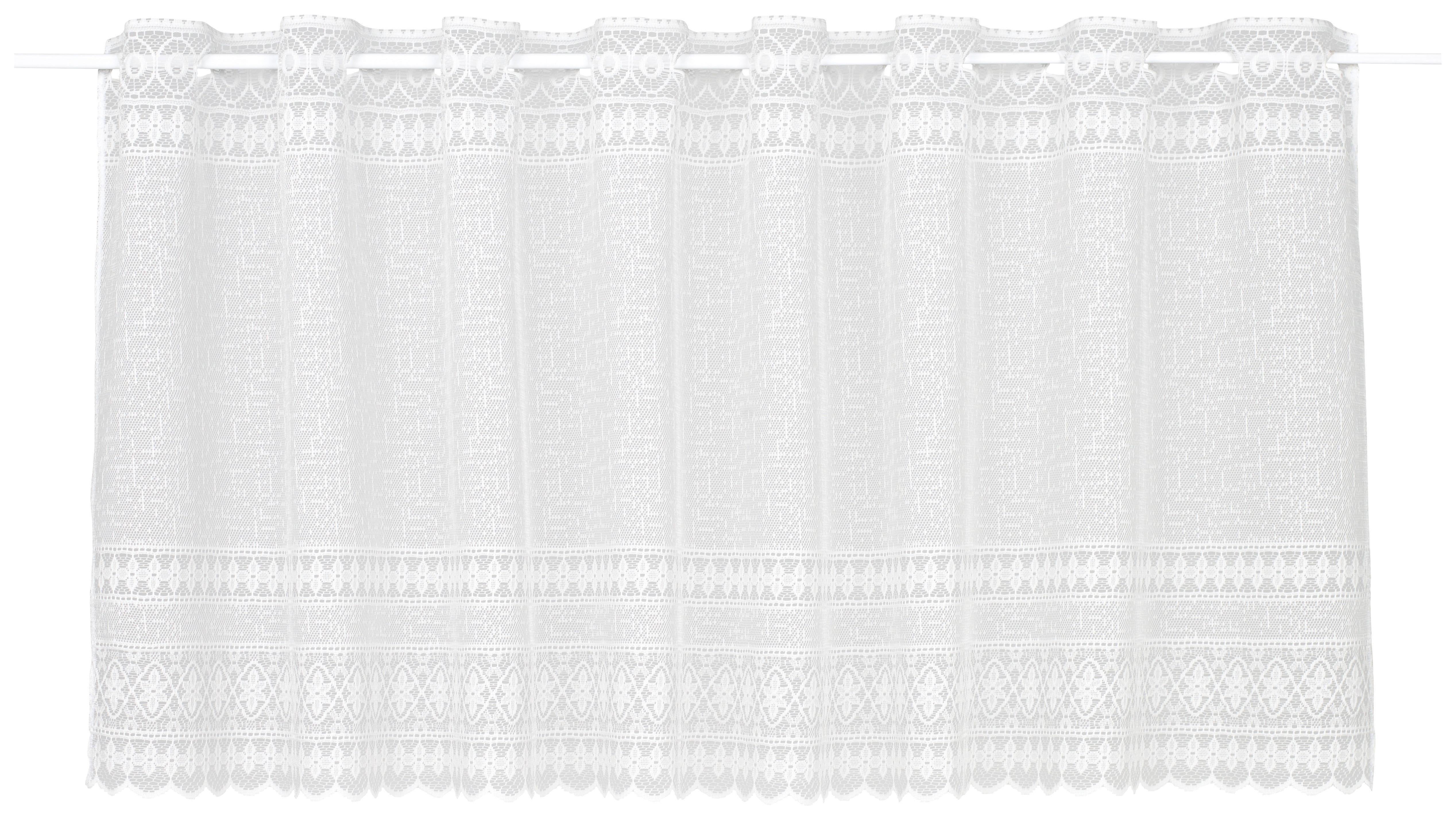 Kurzgardine Theresa Weiss ca. 140x50cm - Weiss, Romantik / Landhaus, Textil (140/50cm) - Zandiara