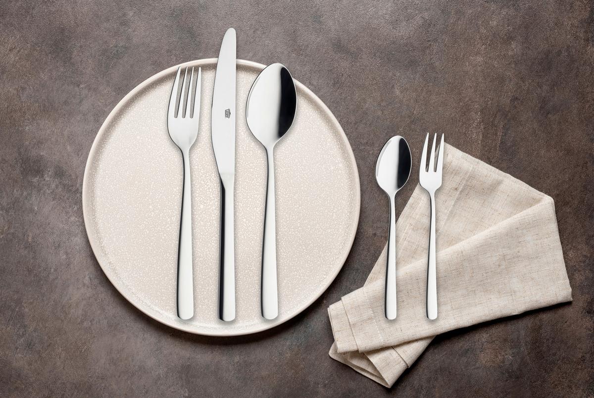 Jedilni Pribor Silver, 30-Delni - barve nerjavečega jekla, Basics, kovina - GSW