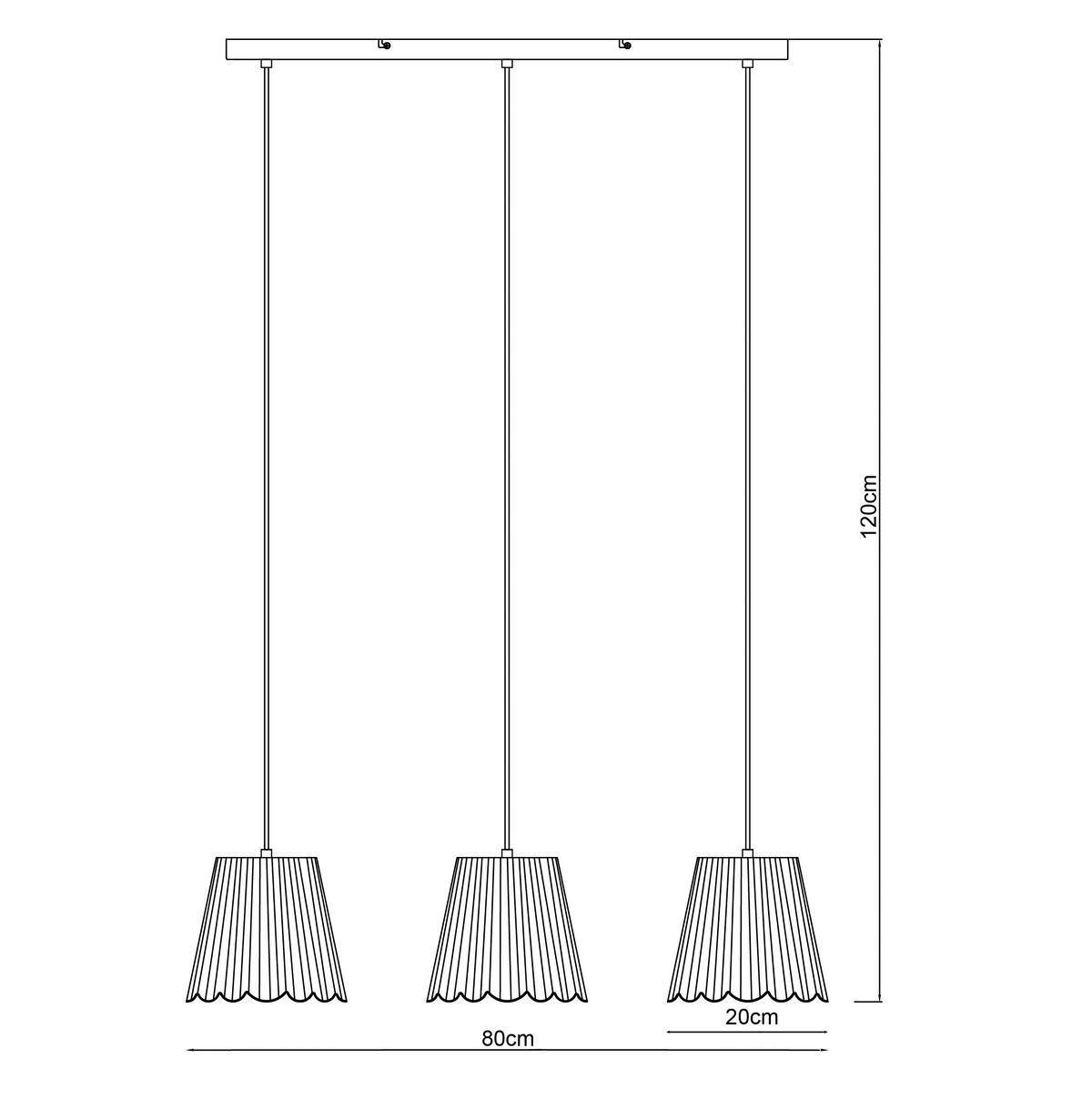 LAMPA WISZĄCA DARLIN - kolor naturalny/biały, Konventionell, metal/papier (80/20/120cm) - Collet's Monde