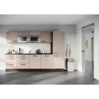 Küchenblock IBZ ohne Geräte ca. 300 cm Cappuccino - Eiche dunkel/Cappuccino, Design, Holzwerkstoff/Metall (300cm) - Impuls