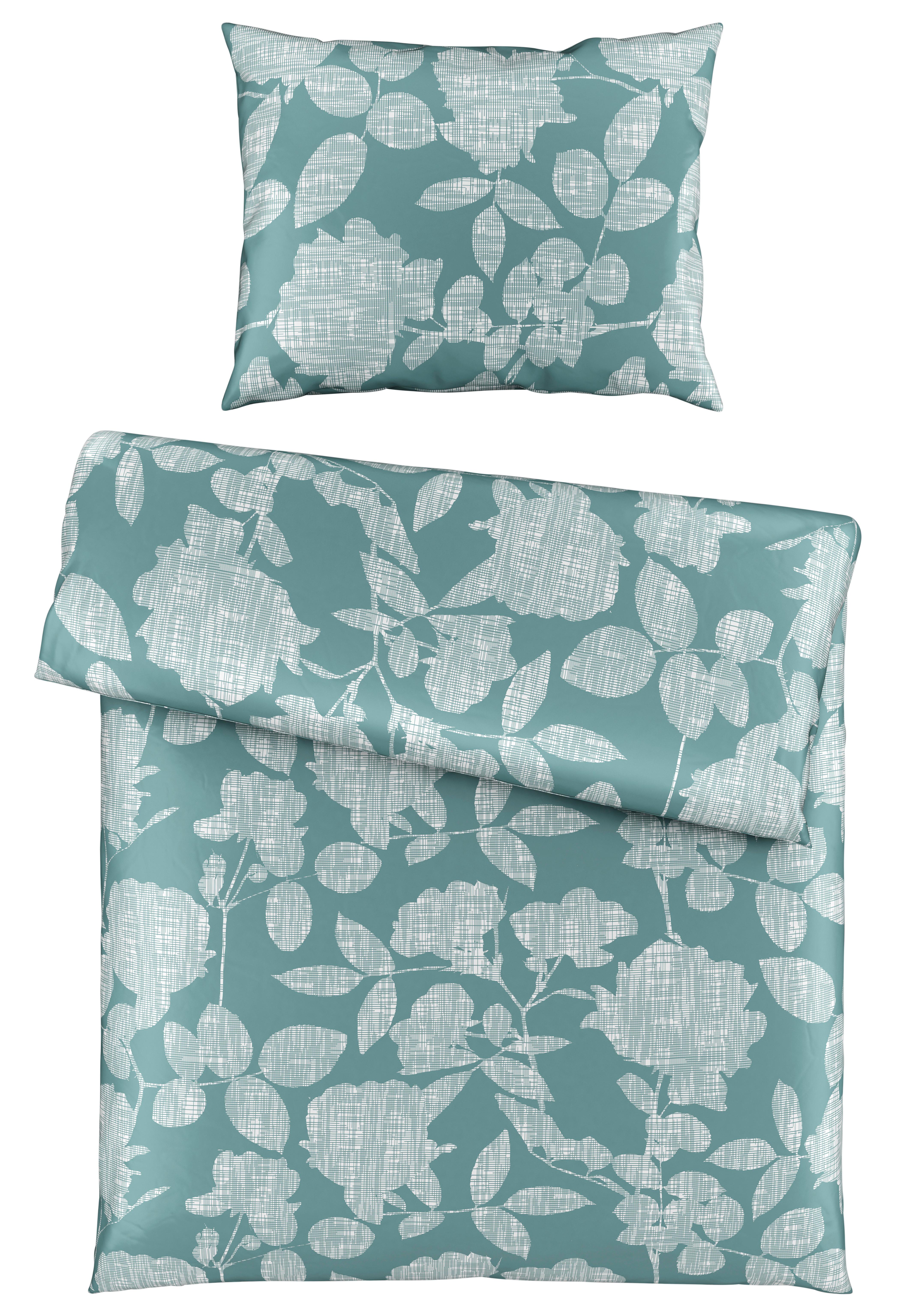 Bettwäscheset Thea - Blau, Konventionell, Textil (160/210cm) - Premium Living