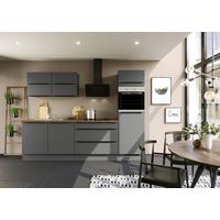 Küchenblock inkl. 5 E-Geräte IP3150 Graphitfarben - Eichefarben/Graphitfarben, Trend, Holzwerkstoff/Metall (280cm) - Impuls