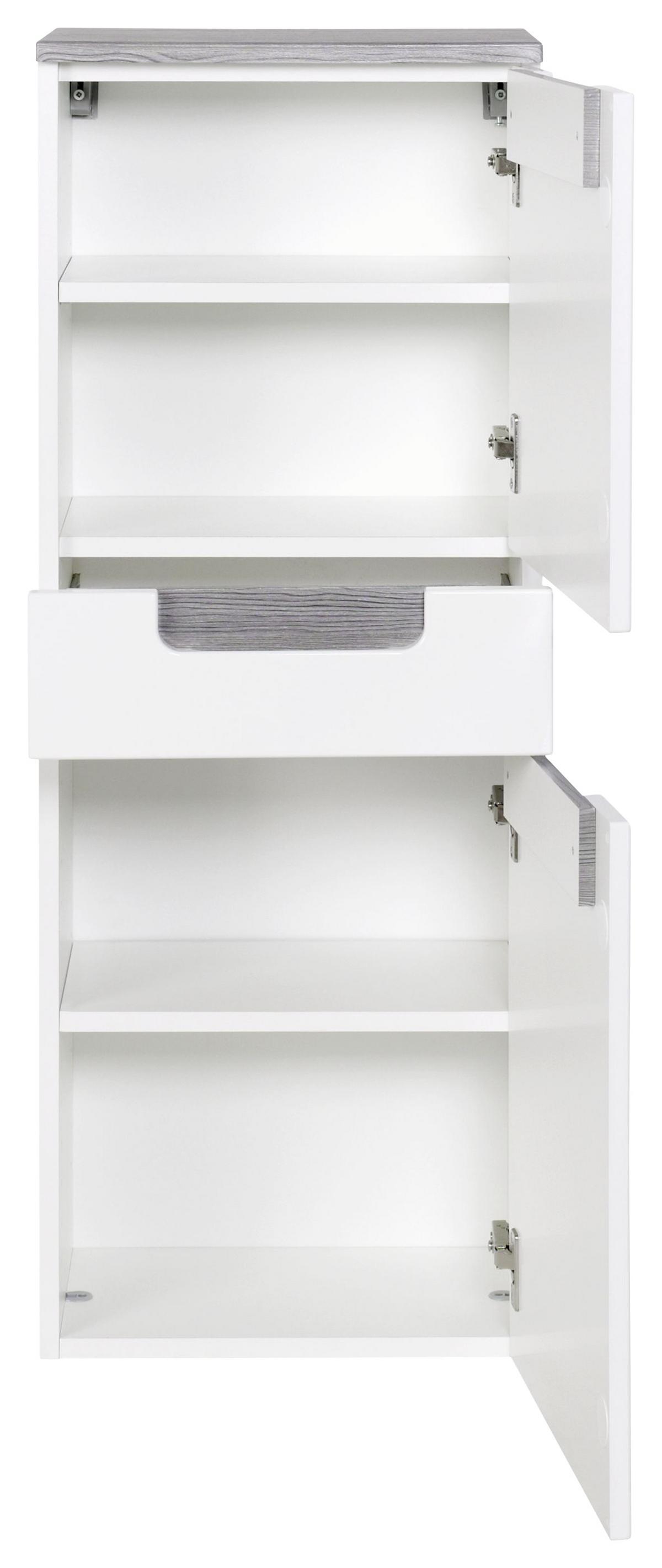 Midischrank in Anthrazit/ Weiss 'Siena' - Anthrazit/Weiß, MODERN, Holzwerkstoff (40/105/27cm) - Held