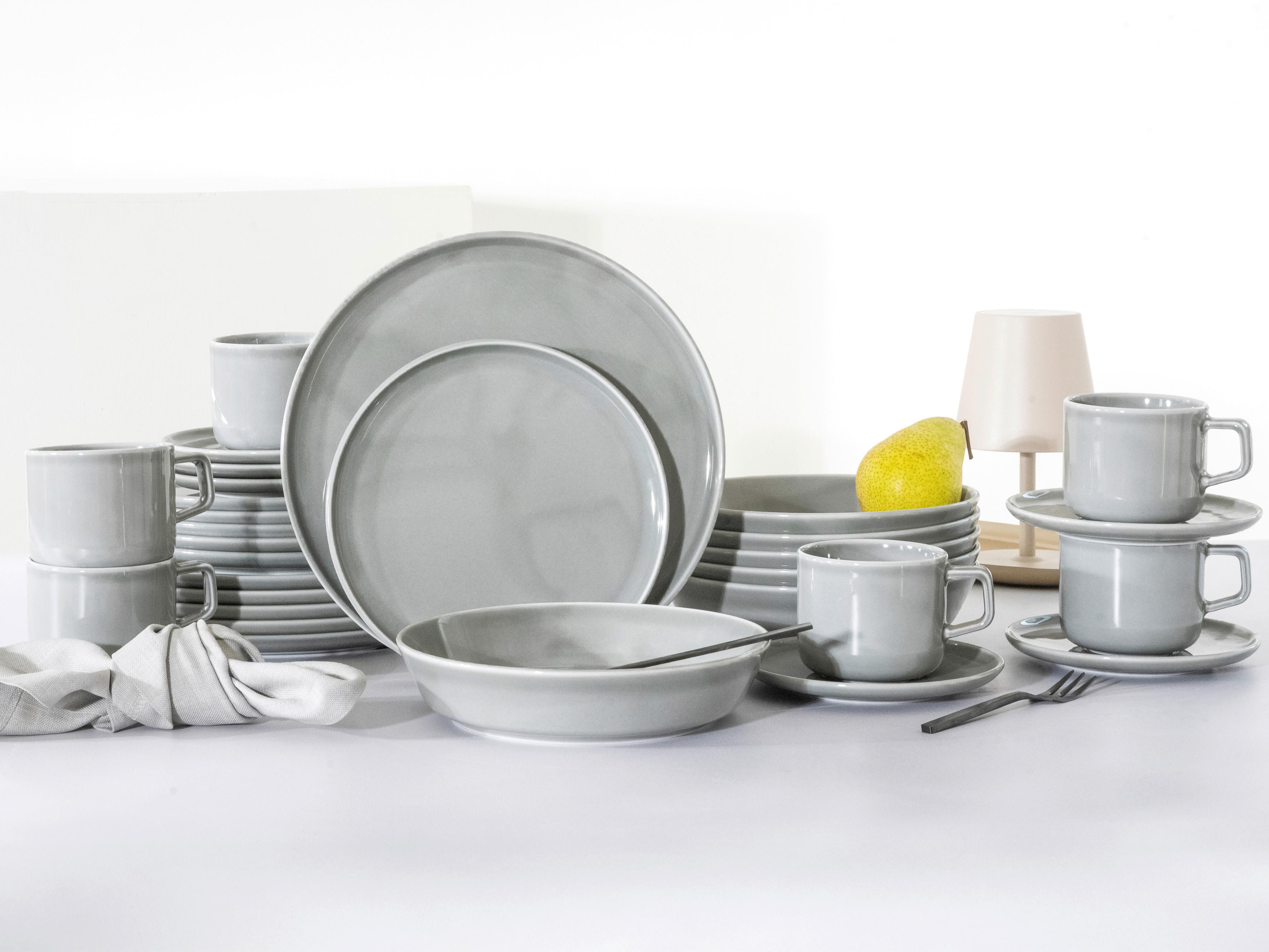 Kombinirani Servis Chef Collection, 30-Delni - svetlo siva, Basics, keramika - Creatable