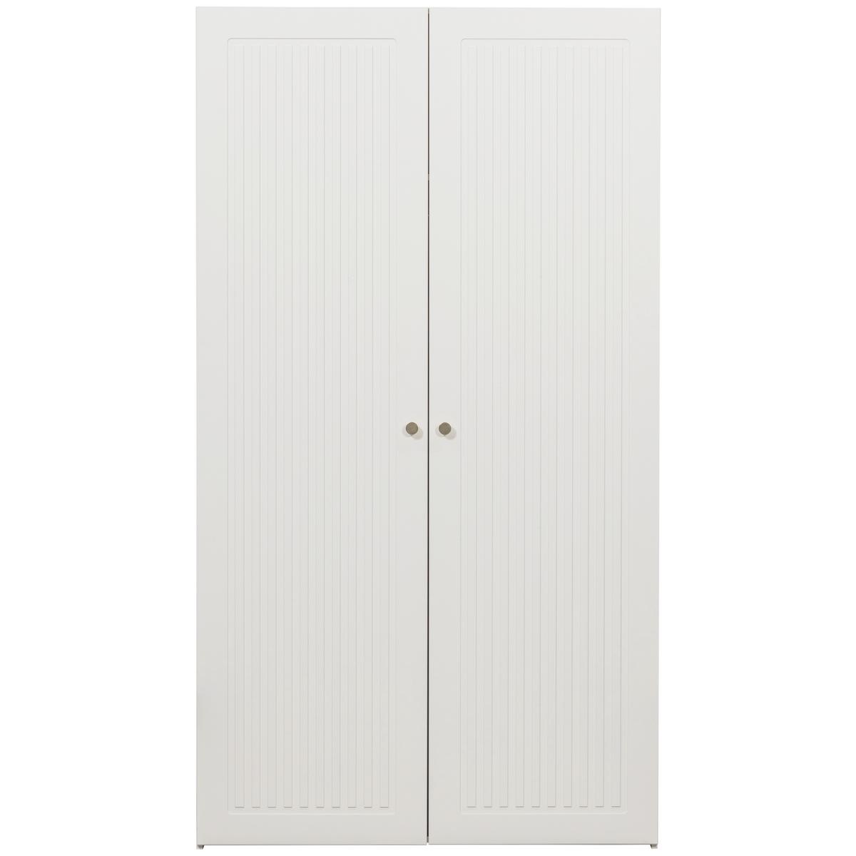 Drehtürenschrank Sipke Weiß - Weiß, Basics, Holz (110/210/55cm) - MID.YOU