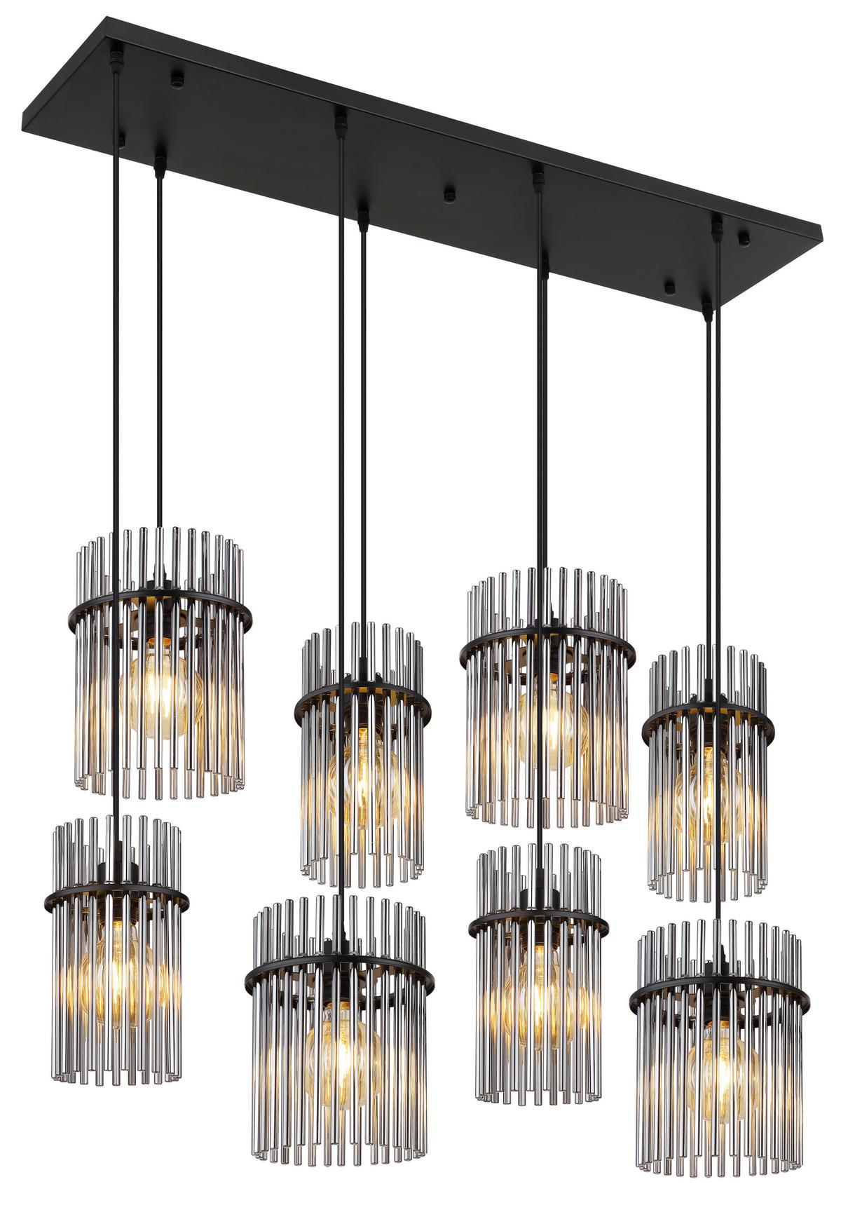 Viseća Svjetiljka Gorley - siva/crna, Basics, staklo/metal (110/38/125cm) - Globo