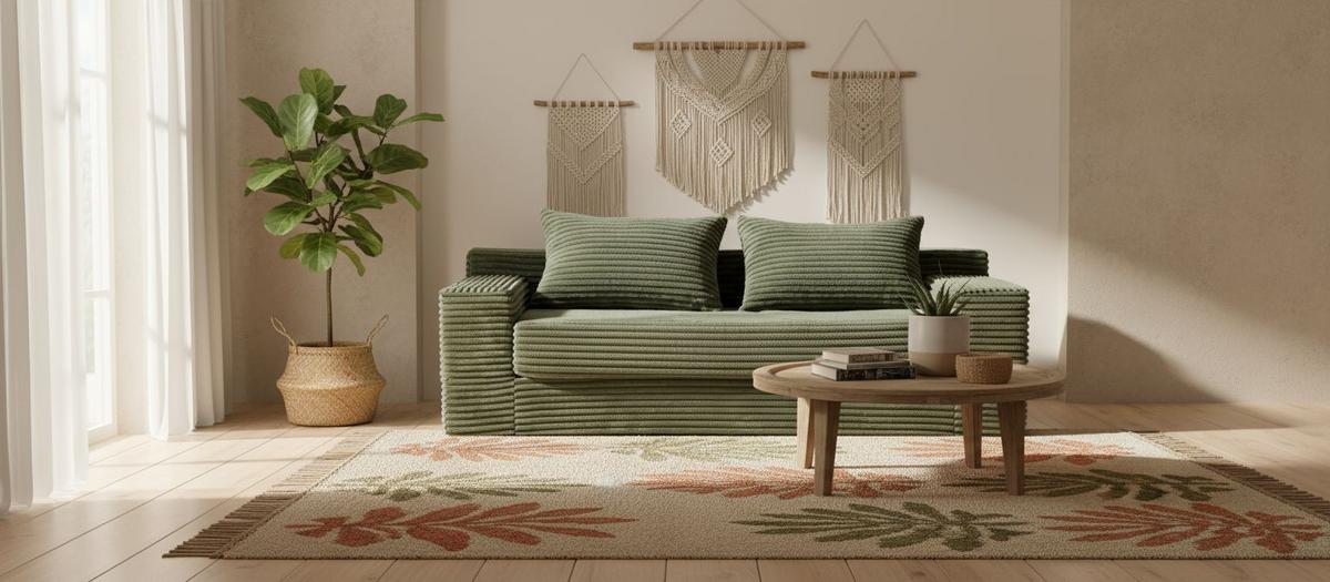 Dvosed Clea, Zelena - zelena, Design, tekstil (203/60/100cm) - P & B