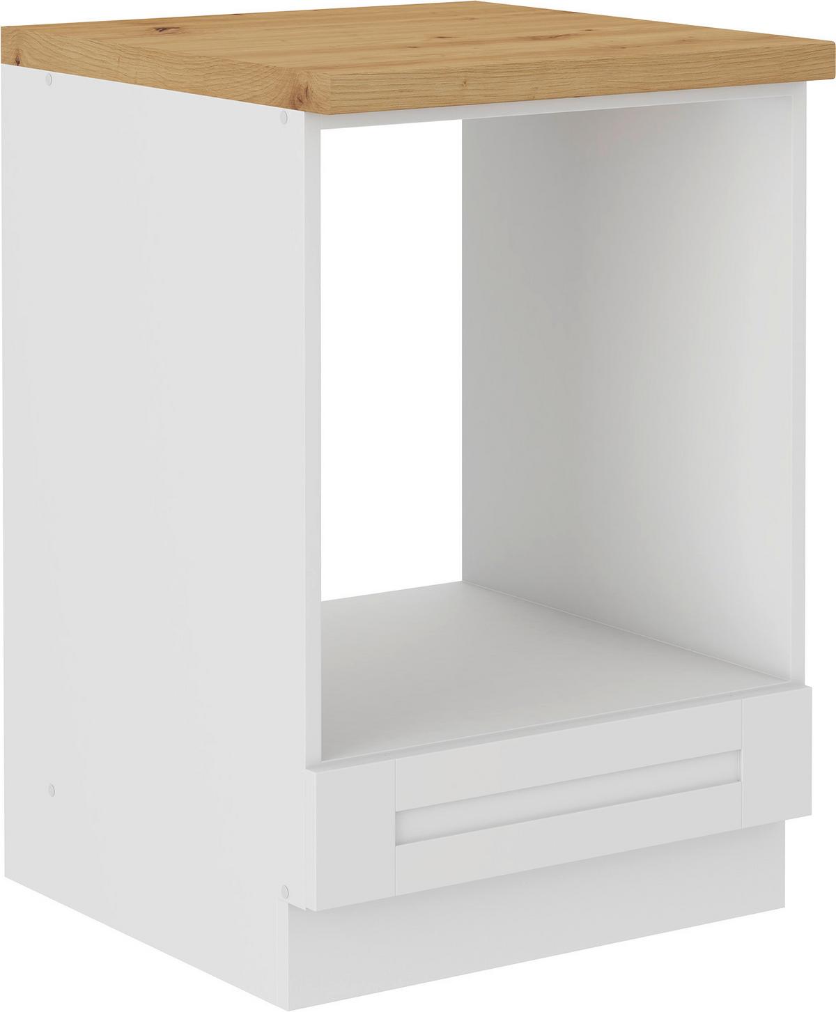 Element Za Ugradbeni Štednjak Luisa Hu60 - bijela/hrast Artisan, Romantično / ladanjski, drvni materijal (60/86/60cm) - Based