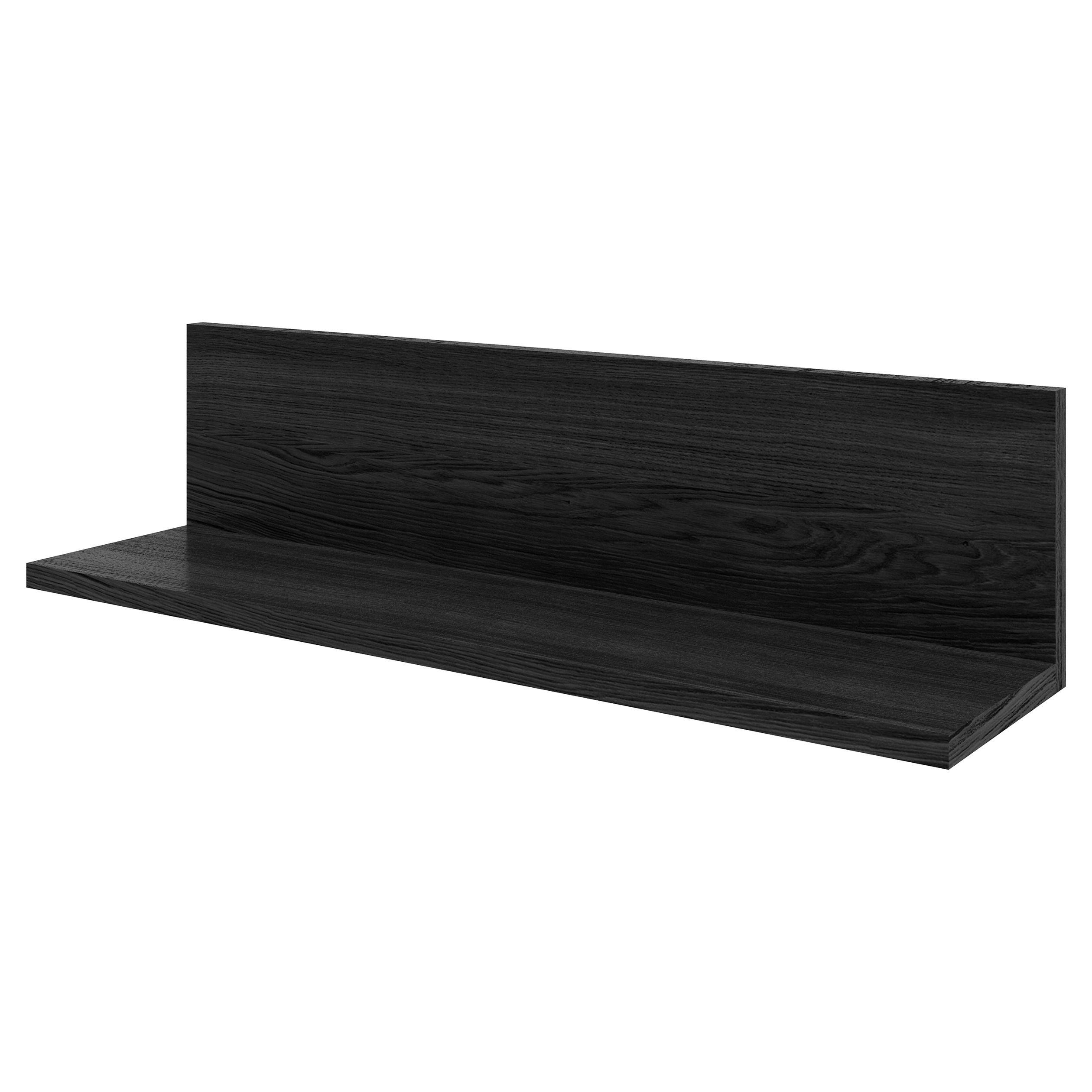Poliță de perete DURALINE L - negru, Modern, lemn (60/15/15cm) - Modern Living