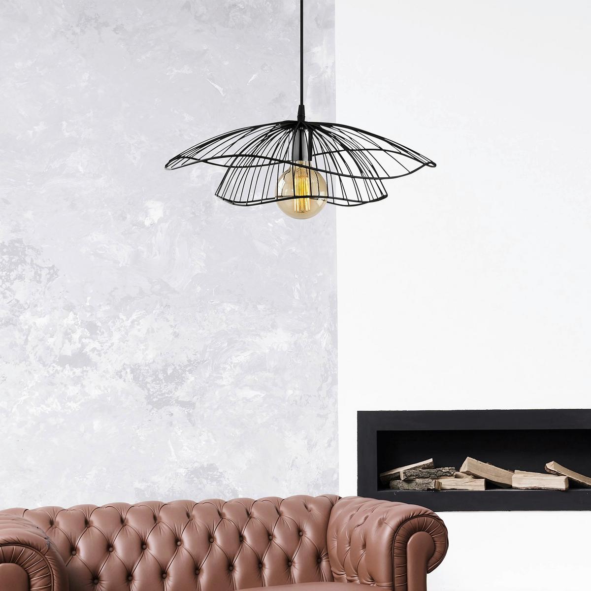 LAMPA WISZĄCA TEL-6500 - czarny, Design, metal (50/111cm) - P & B