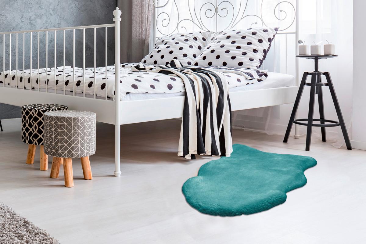 KUNSTFELL RABBIT SHEEPSKIN 225 TÜRKIS - Türkis, Konventionell, Textil (60/90cm) - Kayoom