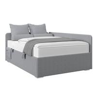 POLSTERBETT REMI - Silberfarben, Modern, Holz/Textil (120/200cm)