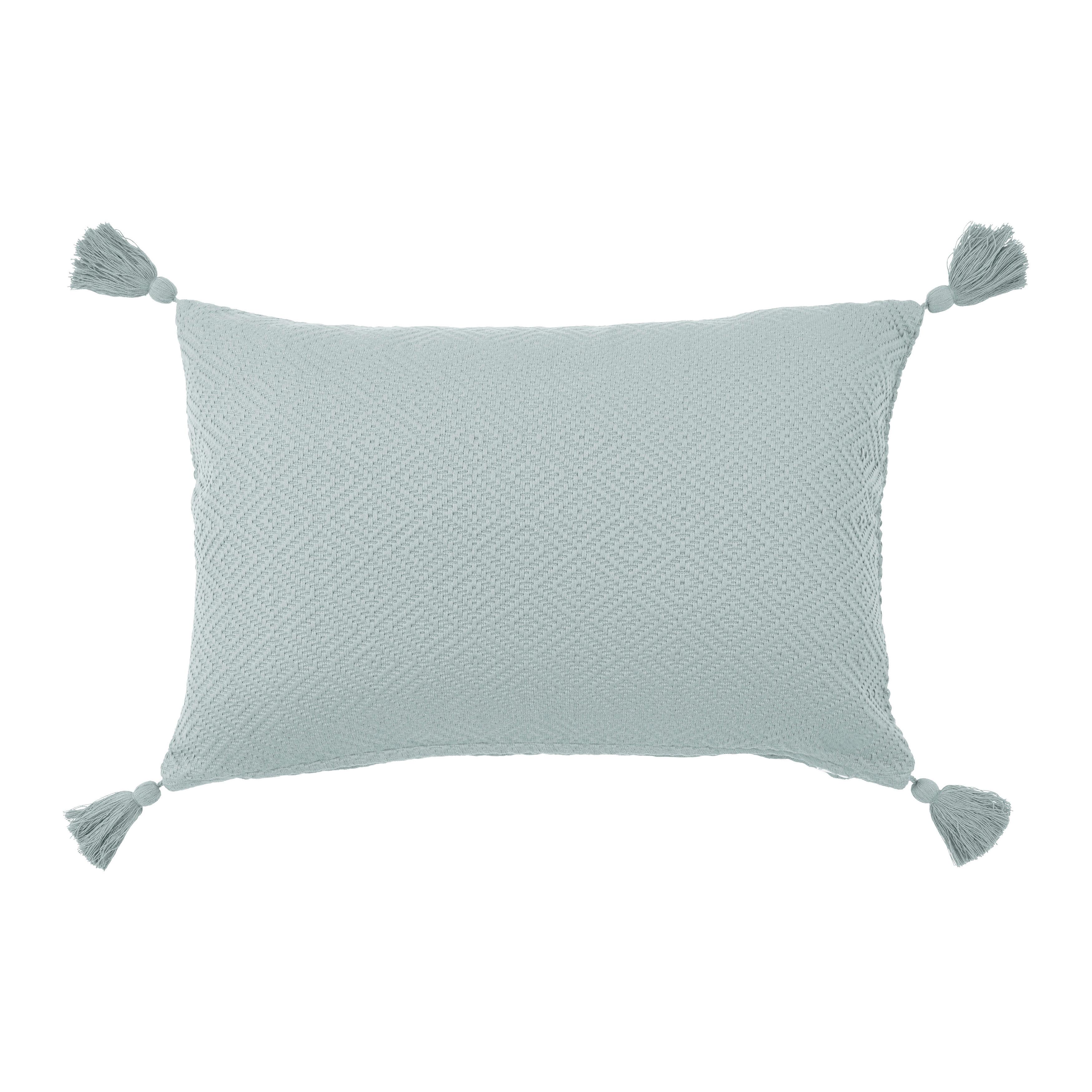 Zierkissen Frieda Rauchblau ca. 40x60cm - Blau, Modern (40/60cm) - Modern Living