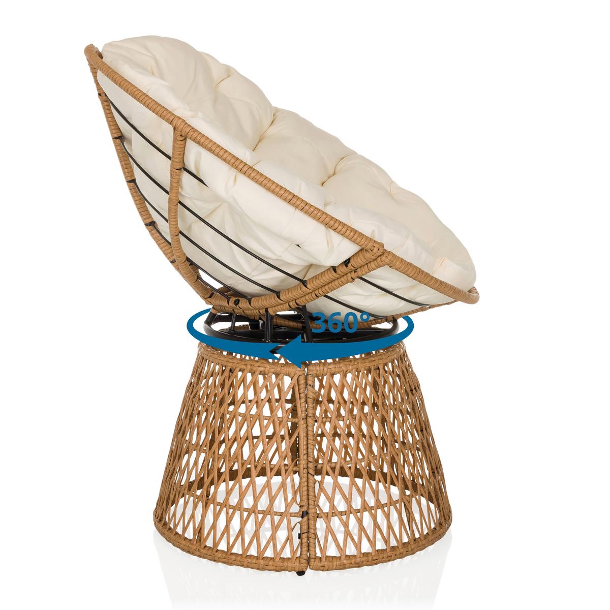 Vrtni Sedež Weavora, Bež - bež, Moderno, kovina/les (78/92/73cm) - MID.YOU