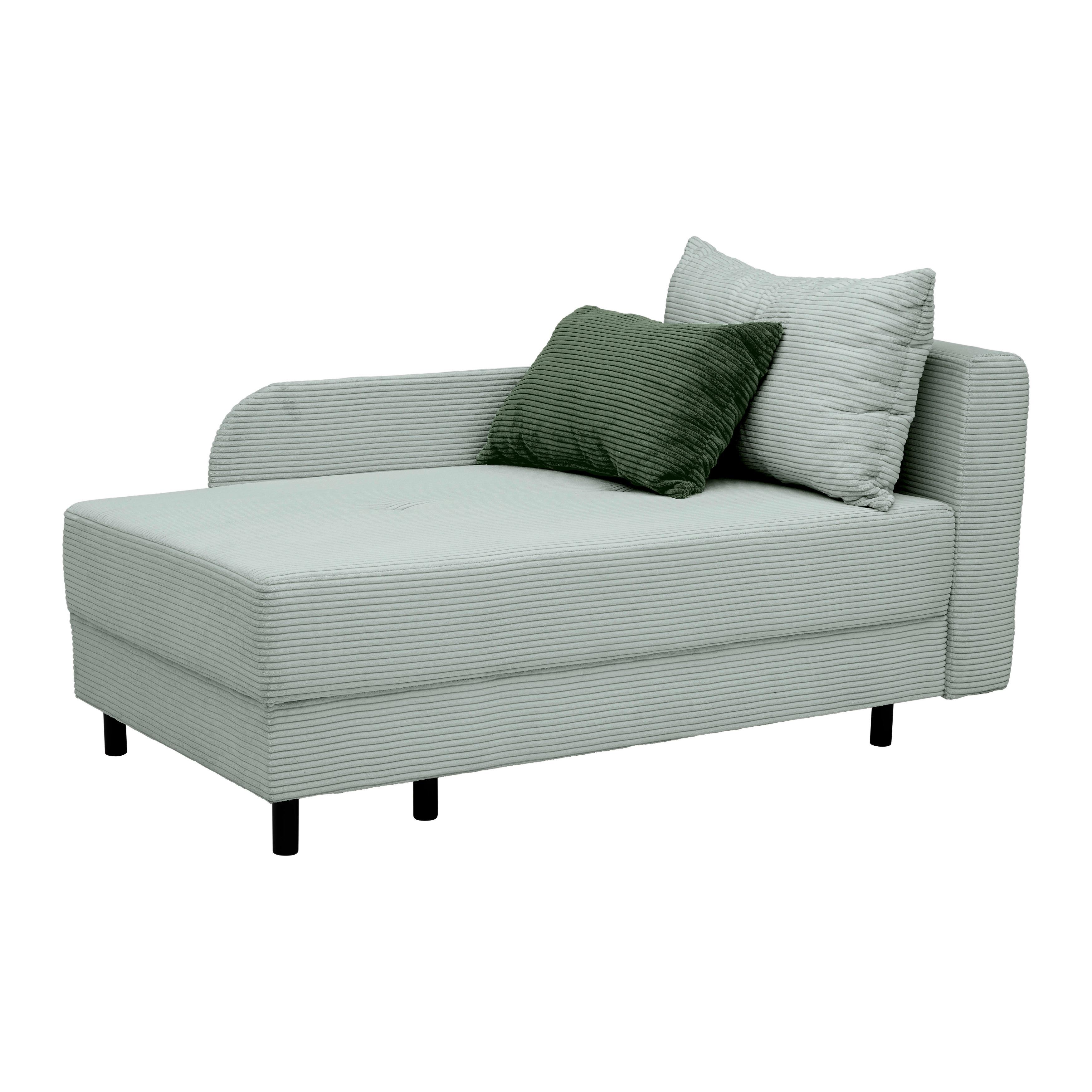 Liege Nova Grau - Schwarz/Grau, MODERN, Holz/Textil (145/62/85cm) - Mömax