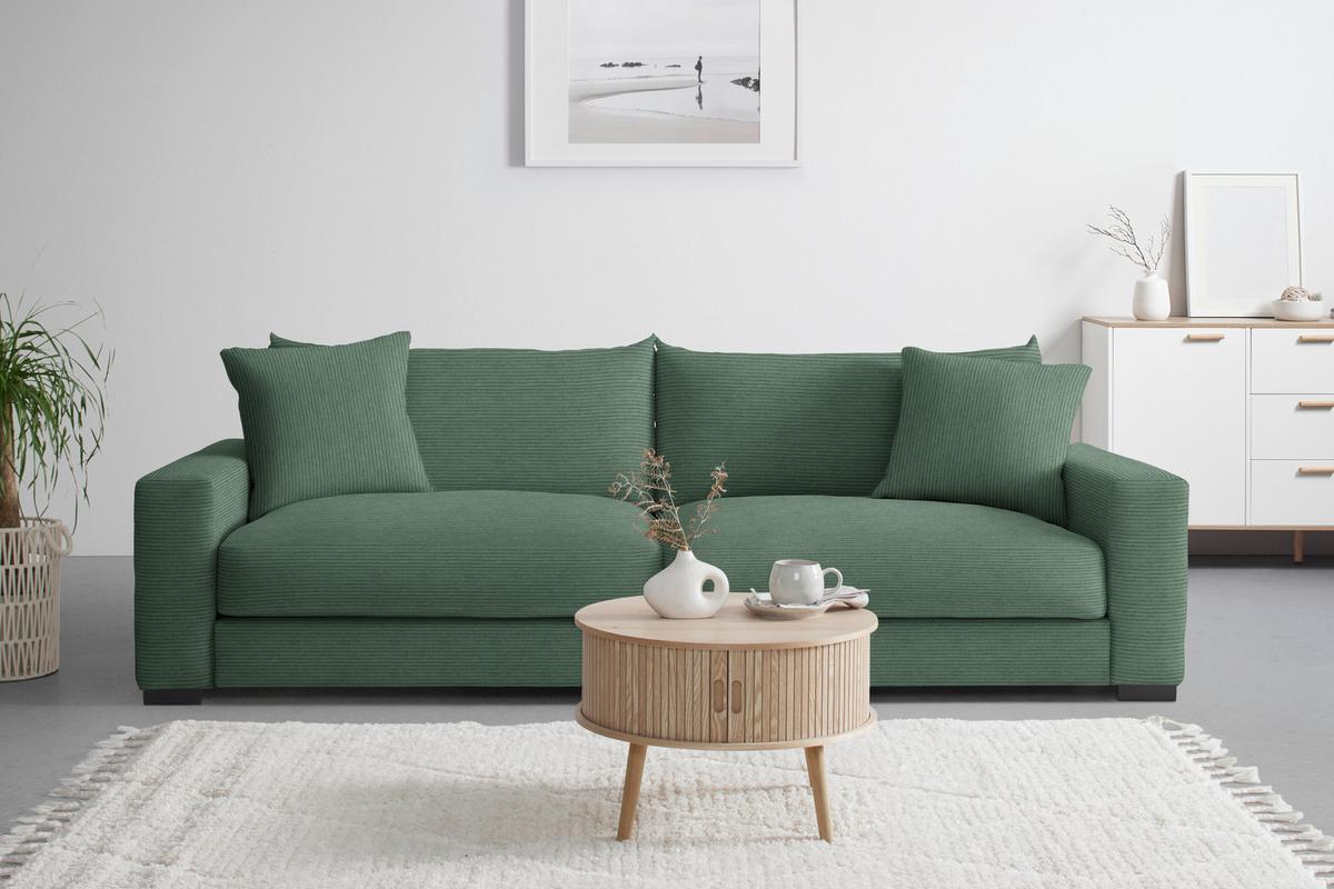Megasofa Pedro Dunkelgrün - Dunkelgrün, MODERN, Holz/Holzwerkstoff (261/83/124cm) - Mömax