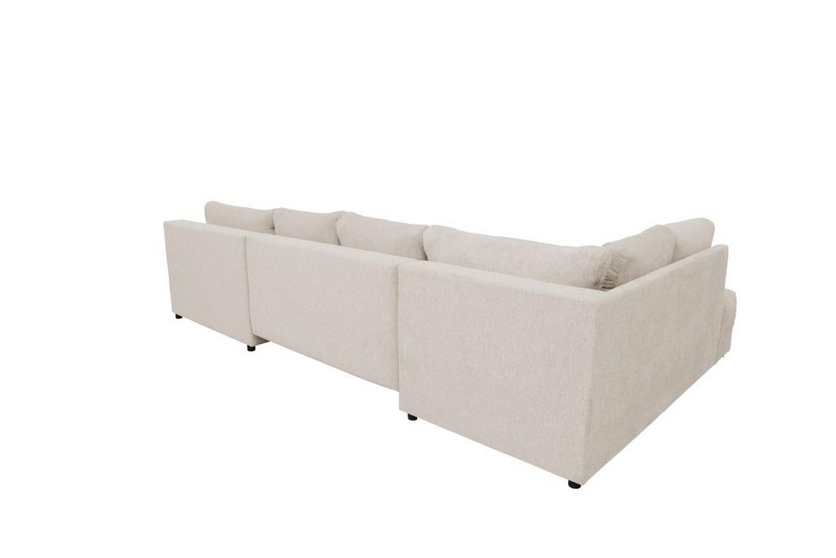 Kutna Garnitura Senso - boje kroma/krem, Moderno, tekstil/drvo (197/346/183cm) - Modern Living