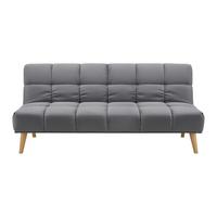 Bettsofa ALVA Dunkelgrau Holzfuss - Dunkelgrau/Naturfarben, Modern, Holz/Textil (185/80/88cm) - Bessagi Home