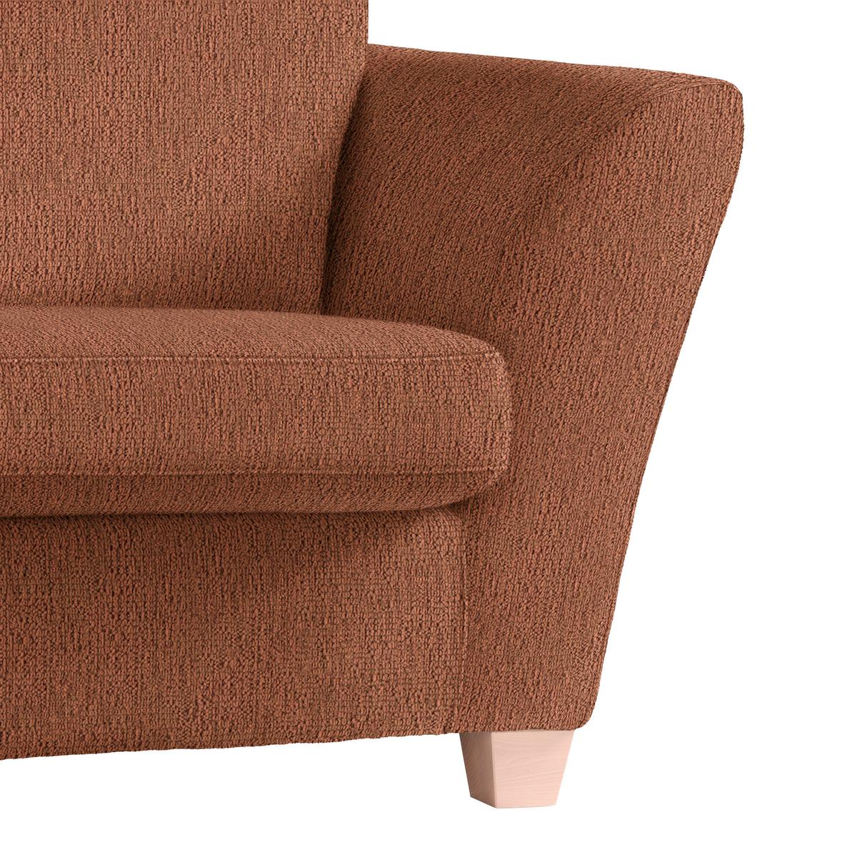 2-Sitzer-Sofa Devado Kupferfarben - Naturfarben/Kupferfarben, Holz/Textil (190/70-85/95cm) - Mömax
