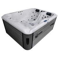 Whirlpool Capri Grauweiß ca. 210x160x90cm - Grauweiß, KONVENTIONELL, Kunststoff (210/160/90cm) - Sanotechnik