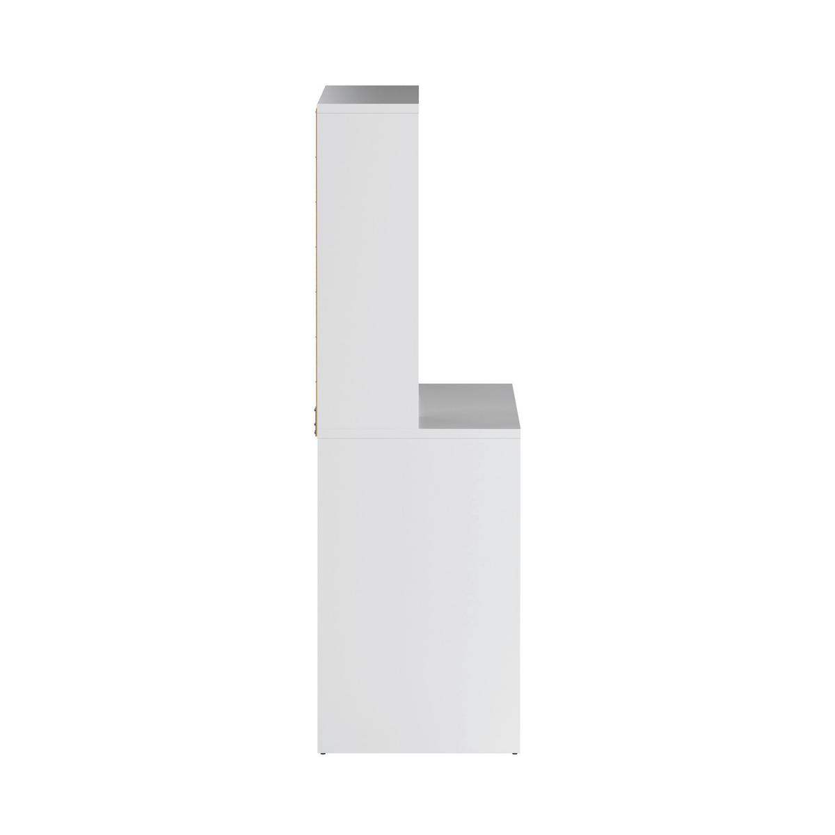 BIURKO FUNCTION PLUS - biały wysoki połysk, Modern, materiał drewnopochodny (149/48,2/156,2cm) - P & B