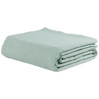 Überwurf Dobby Uni in Blau/Weiß ca. 240x210cm - Blau/Weiß, Textil (240/210cm) - Premium Living