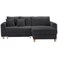 Colţar LILLE - gri închis, Modern, textil (232/110/156cm) - Best Price