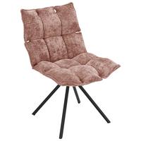 Stuhl Carla Rosa - Schwarz/Rosa, Trend, Holz/Textil (57/86/66cm) - Mömax