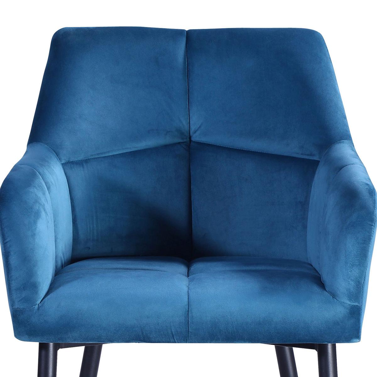 Stol Clair, Modra, Črna - modra/črna, Moderno, kovina/tekstil (60/86/62cm)