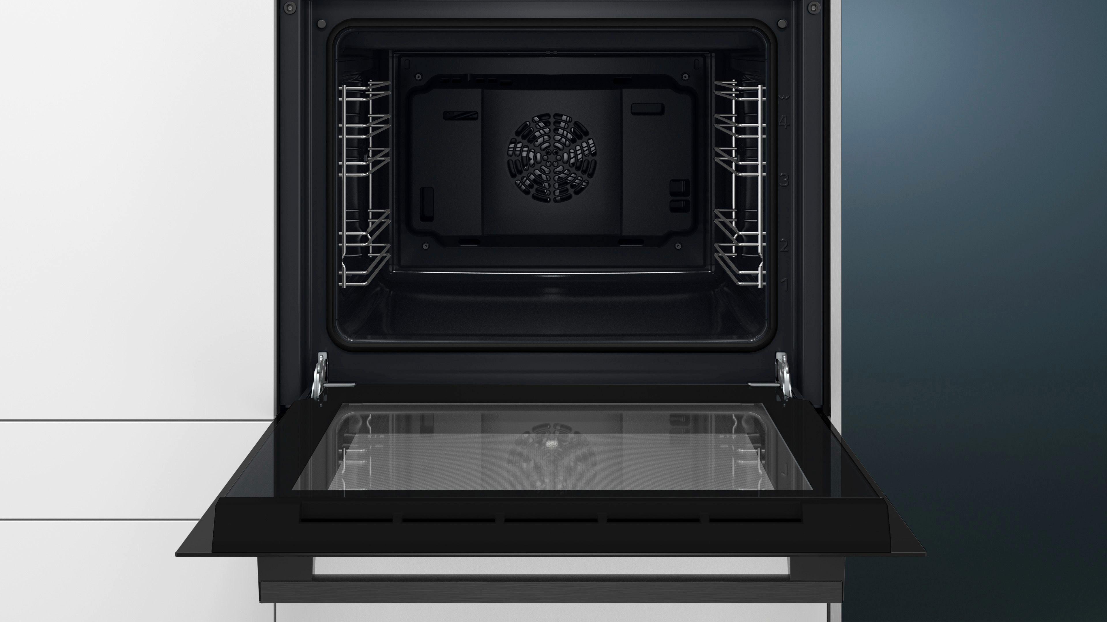 Backofen HB010FBA1 - Schwarz, Glas/Metall (59,4/59,5/54,8cm) - Siemens