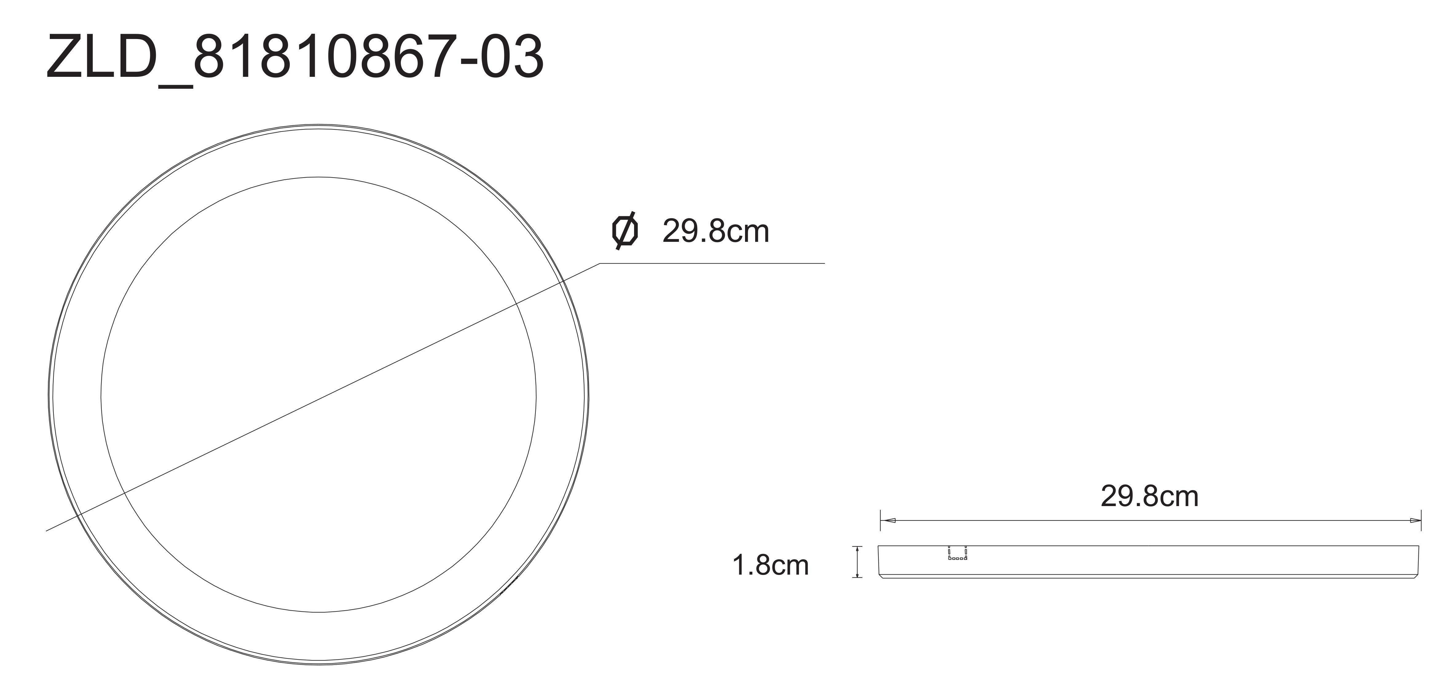 LED-TAKLAMPA LASSE - vit, Klassisk, plast (29,8/29,8/1,8cm) - Mömax