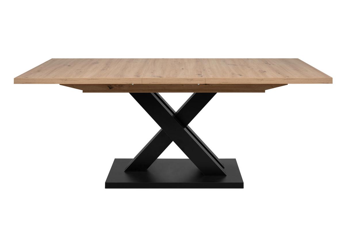 Raztegljiva Miza Avant, Barva Hrasta, Črna, 160-200x90 - črna/hrast artisan, Design, leseni material (160-200/90/76cm) - P & B
