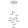 LED-HÄNGLAMPA RONG - kromfärg, Modern, metall/plast (60/60/120cm)