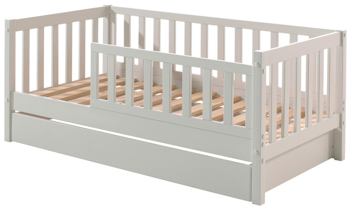 Kinder-/Juniorbett 70x140 cm, weiß - Naturfarben/Weiß, MODERN, Holz (70/140cm) - MID.YOU